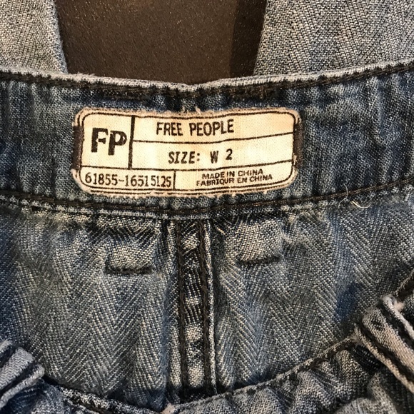 Free People Wide Leg jean Capri - Picture 2 of 9